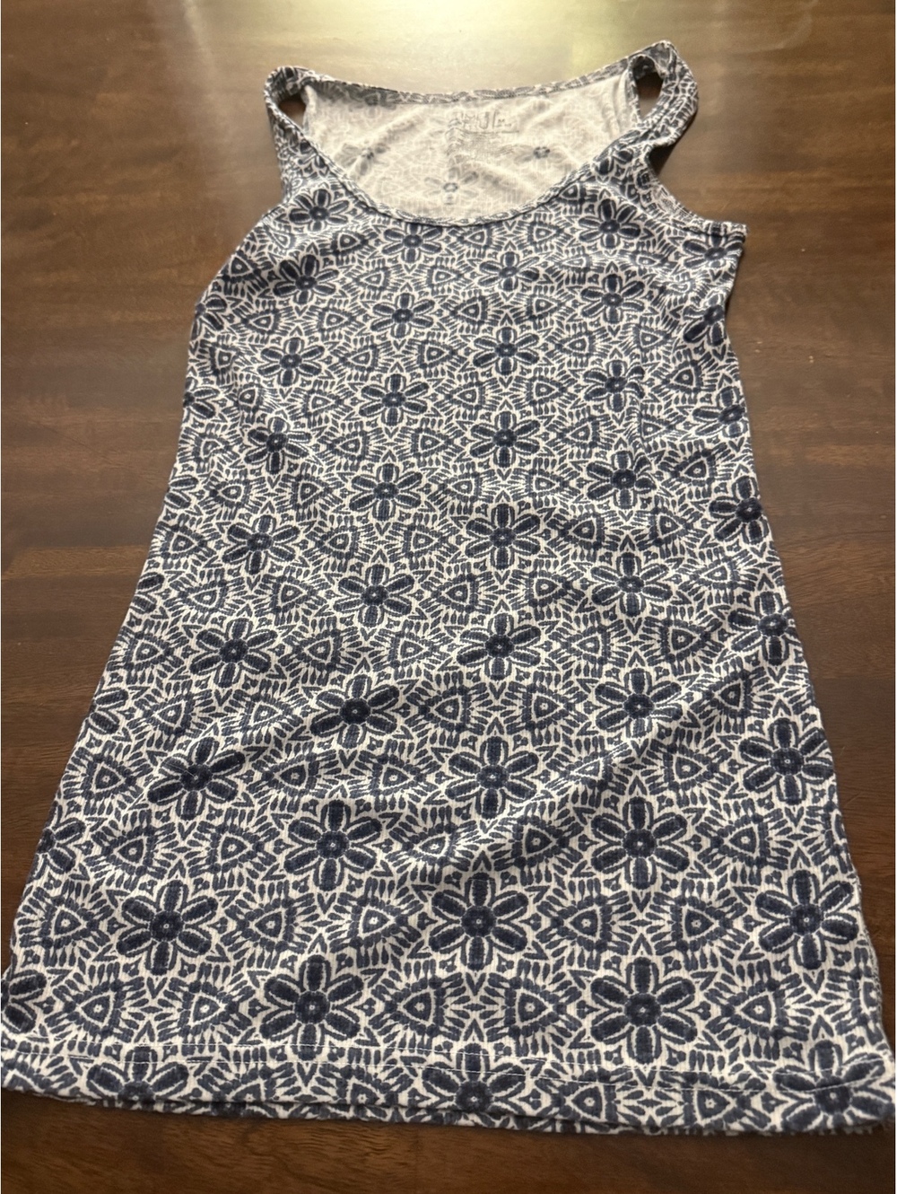 time and tru sapphire print tank top size m 8-10